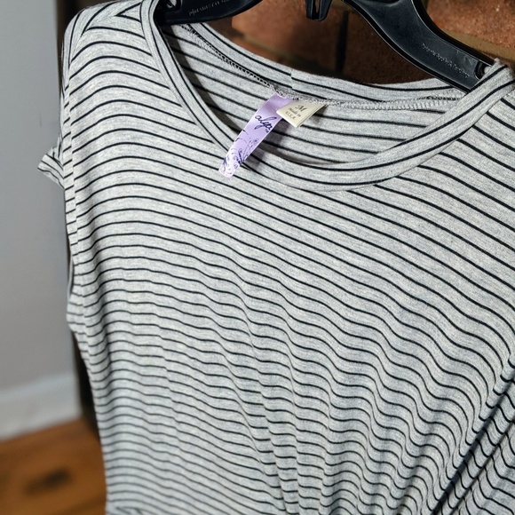 Alya Stripped T-shirt Dress - Picture 3 of 5